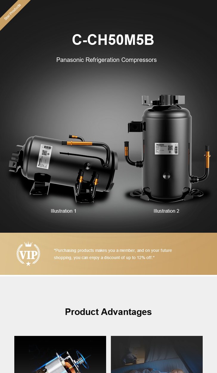 Panasonic Compressor C-CH50M5B, technical parameters pdf, structure diagram